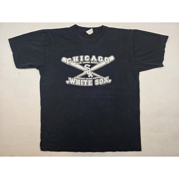 Vintage 2001 Chicago White Sox American League Central Cross Bat Mens L Y2K‎ MLB - Picture 1 of 7